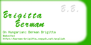 brigitta berman business card